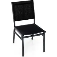 Costway Buiteneetstoelen - Lichtgewicht - Aluminium - Ademende Zitting - Ergonomisch - 60 x 45 x 87 cm - Zwart