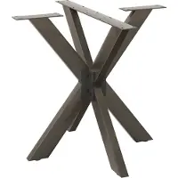 Syfax Eettafelpoot spider vorm 85x85x(72-73) cm staal naturel