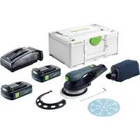 Festool ETSC 2 150-Basic accu excenterschuurmachine 18 V 150 mm borstelloos + 2x accu 3.0 Ah + lader + systainer