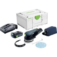 Festool ETSC 2 125-Basic accu excenterschuurmachine 18 V 125 mm borstelloos + 1x accu 3.0 Ah + lader + systainer