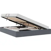 vidaXL Opbergbed met opslag Donkergrijs 180 x 200 cm fluweel