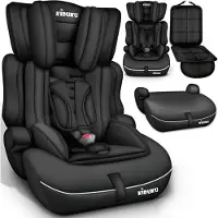Kiduku Autostoel 9-36 kg (1-12 jaar) – Kinderzitje ECE R129/03, Groep 1/2/3 Autokinderstoel Kinderautostoel (Noir)