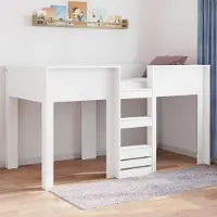 Prolenta Maison Exclusive - Stapelbed voor kinderen, wit, 100 x 200 cm, gemaakt van houtvezel