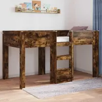 Prolenta Maison Exclusive - Stapelbed voor kinderen, gerookt eikenhout, 90 x 190 cm, houtvezel