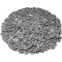 LEGO 1x2 tegel met 1 pin en groef, lichtgrijs - 15573, NIEUW! Aantal: 250 stuks