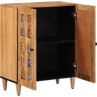 vidaXL Dressoir Naturel 60 x 33 x 75 cm Massief Mango Hout