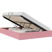 vidaXL Ottoman Bedframe met opslag Roze 140 x 200 cm Fluweel