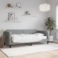 Prolenta Maison Exclusive - Dagbed met matras, lichtgrijs, 90x200 cm, stof