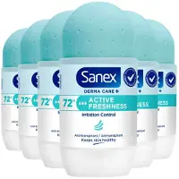 Sanex 6x Deoroller Active Freshness 72H 53 ml