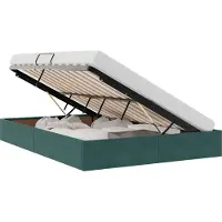 vidaXL Ottoman Bedframe met opslag Donkergroen 140 x 200 cm Fluweel