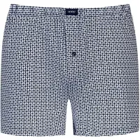 Mey Boxershorts donkerblauw / wit