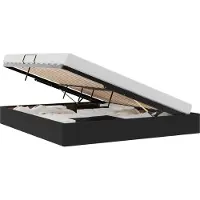 vidaXL Opbergbed met opslag Zwart 180 x 200 cm fluweel