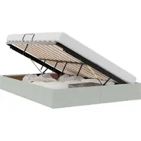 vidaXL Ottoman Bedframe met opslag Lichtgrijs 140 x 200 cm Fluweel