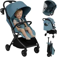 Lionelo Sia Buggy - Ultralichte Wandelwagen 5,9 kg – Ultracompact 18x51x49 cm – Eénhandbediening – Click&Ride Rem – inGrip Harnassysteem – Dri-Seat – Inclusief Muskietennet & Draagriem