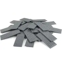 LEGO 6x16 Platen, bouwplaten, donkergrijs - 3027, nieuw! Aantal: 5 stuks