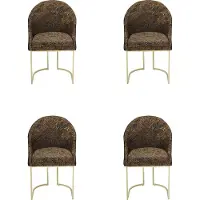 AEA Modern Esszimmer stühle Wohnzimmer Mehrfarbig 4x Stühle Metall