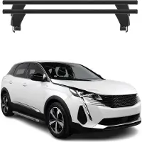 Menabo dakdrager basisdrager voor Peugeot 3008 II (2021-2024), aluminium, zwart, 2 stuks