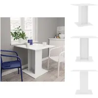 vidaXL Eettafel Wit 80x80x75 cm, materiaal: houtvezel - Eettafels