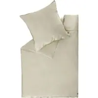 Schöner Wohnen Kollektion SCHÖNER WOHNEN-collectie: Satine beddengoed, effen, beige, 140 x 200 cm