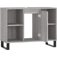 vidaXL Badmeubel, grijs Sonoma, 80x33x60 cm, houtvezel