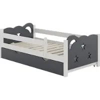 VitaliSpa Jessica Kinderbed – 70x140 cm met lade, zonder matras Grijs
