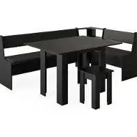 Vicco Roman Hoekbankgroep – 210 x 120 cm met tafel Zwart