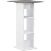 Syfax Bartafel 60x60x110 cm wit en antracietgrijs