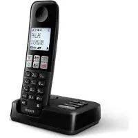 Philips D2551B/01- Draadloze DECT-telefoon met 1 handset met antwoordapparaat, 50 namen/nummers en nummerherkenning - Zwart