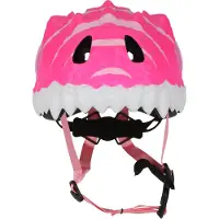 Crazy Safety Dino, fietshelm, junior, roze