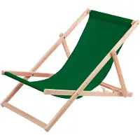 Woodok Lehátko , gemaakt van beukenhout, groen, ideaal voor het strand, balkon of terras