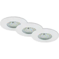Briloner Dime LED inbouwlamp Attach Dim, IP44, SetE van 3, wit dimbaar, wit / opaal, Badkamer, Kunststof, Modern