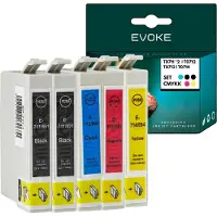 Evoke Patronen voor Epson 711, 712, 713, 714 XL ️️ Geschikt voor DX4000, DX4400, DX7450, DX9400, DX8400 ️