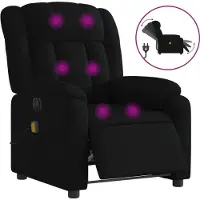 Syfax Massagestoel elektrisch verstelbaar stof zwart