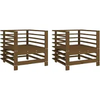 Syfax Tuinstoelen 2 st massief grenenhout honingbruin