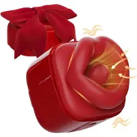 Sex HD Lovely Kiss - lik- en zuigvibrator (rood)