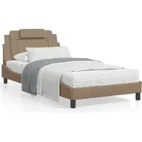 Prolenta Maison Exclusive - Bed "Viana" met Cappuccino matras, 100x200 cm, kunstleer
