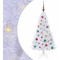 Syfax Kunstkerstboom met 150 LED Wit 120 cm PVC en staal