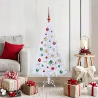 Prolenta Maison Exclusive - Kunstkerstboom, wit, 120 cm, gemaakt van PVC en staal