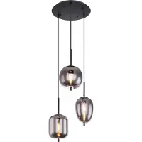 Globo Hanglamp Blacky zwart 3-lichts