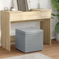 Prolenta Maison Exclusive - Voetenbank, lichtgrijs, 41 x 41 x 40 cm, bekleed met stof en gemaakt van spaanplaat
