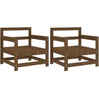 Syfax Tuinstoelen 2 st massief grenenhout honingbruin