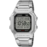 Casio Collection W-800HD-1AVEF Horloge - Staal - Zilverkleurig - Ø 36 mm