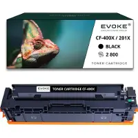 Evoke Toner voor HP / Canon, type CF400X / CRG045HB, zwart. Vervangt onder andere voor de modellen M252dw, M274dn, M277dw, MF631Cn, MF632Cdw, MF633Cdw