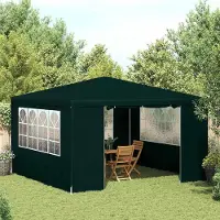 Prolenta Maison Exclusive - Professionele partytent met zijwanden, 4x4 meter, groen, 90 g/m²