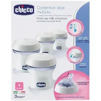 Chicco Breast Milk Containers 4 Units Transparant Kinderen