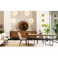 AEA Esstisch 4x Stühle Esszimmer Set Essgruppe Modern Sideboard Garnitur