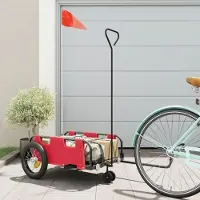 Prolenta Maison Exclusive - Fietsaanhanger, rood, Oxford-stof en ijzer