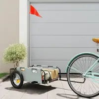 Prolenta Maison Exclusive - Fietsaanhanger. Grijze Oxford-stof en ijzer