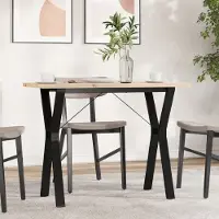 Prolenta Maison Exclusive - Eettafel met Y-frame, afmetingen 100 x 50 x 75,5 cm, gemaakt van grenenhout en staal