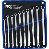 Bgs Set ratelring- en ringsleutel - extra lang - 10 - 19 mm - 10 delig